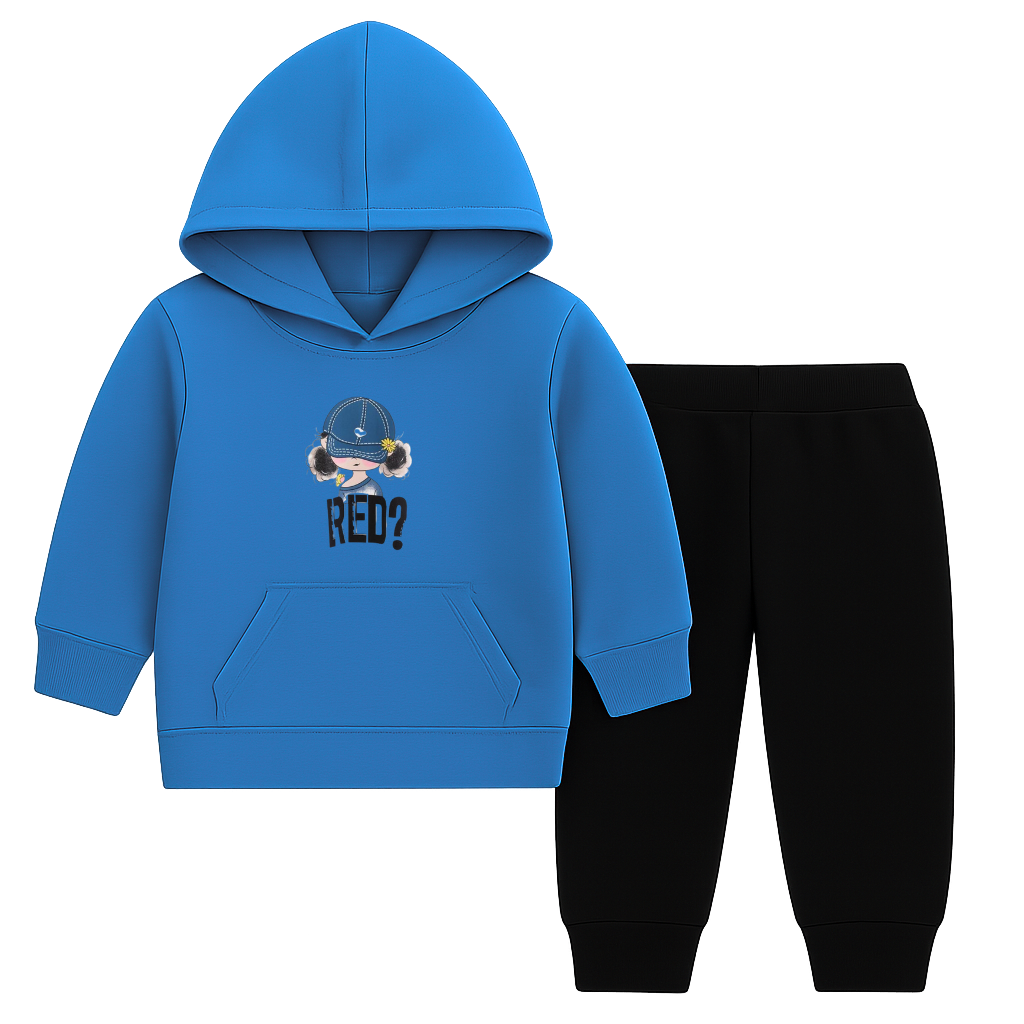 RED? Edition Printed Hooded Tracksuit for Kids