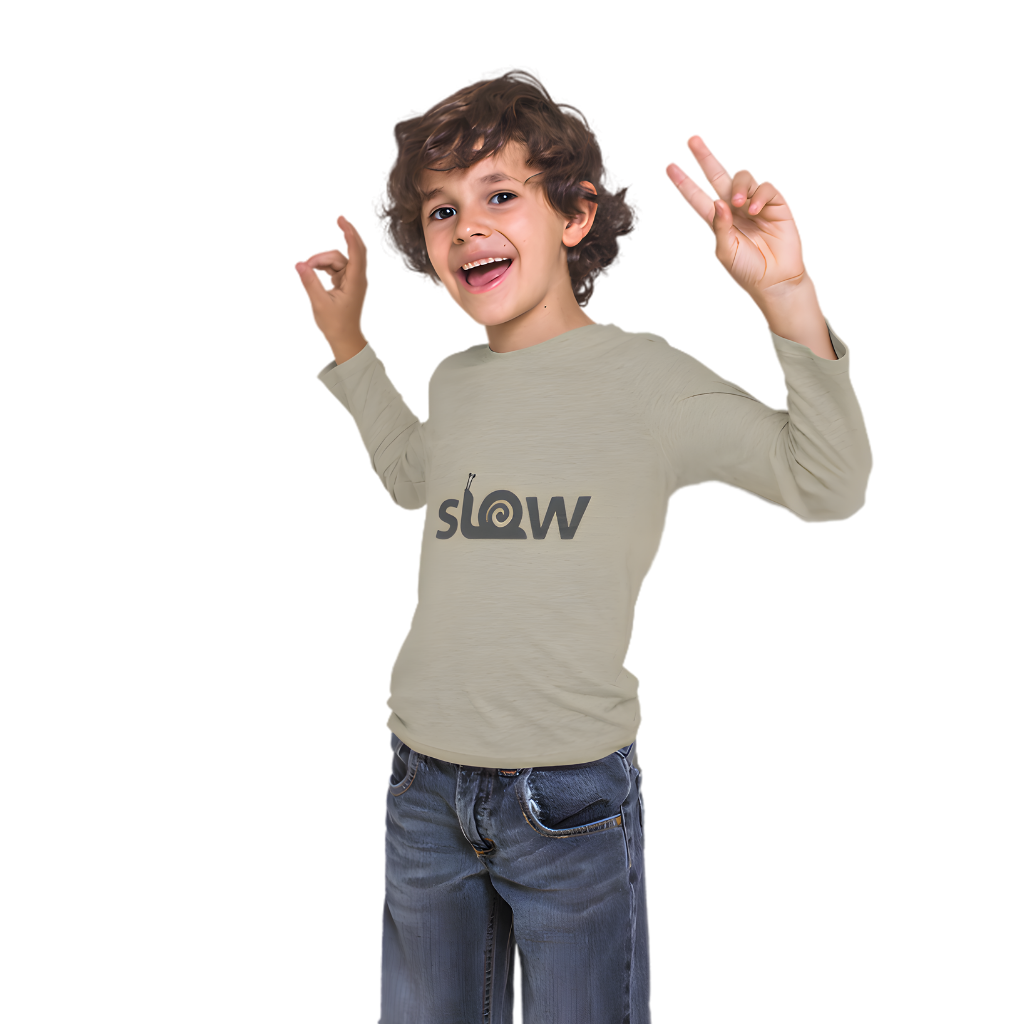 SLOW Full Sleeve Printed T-Shirt for Kids