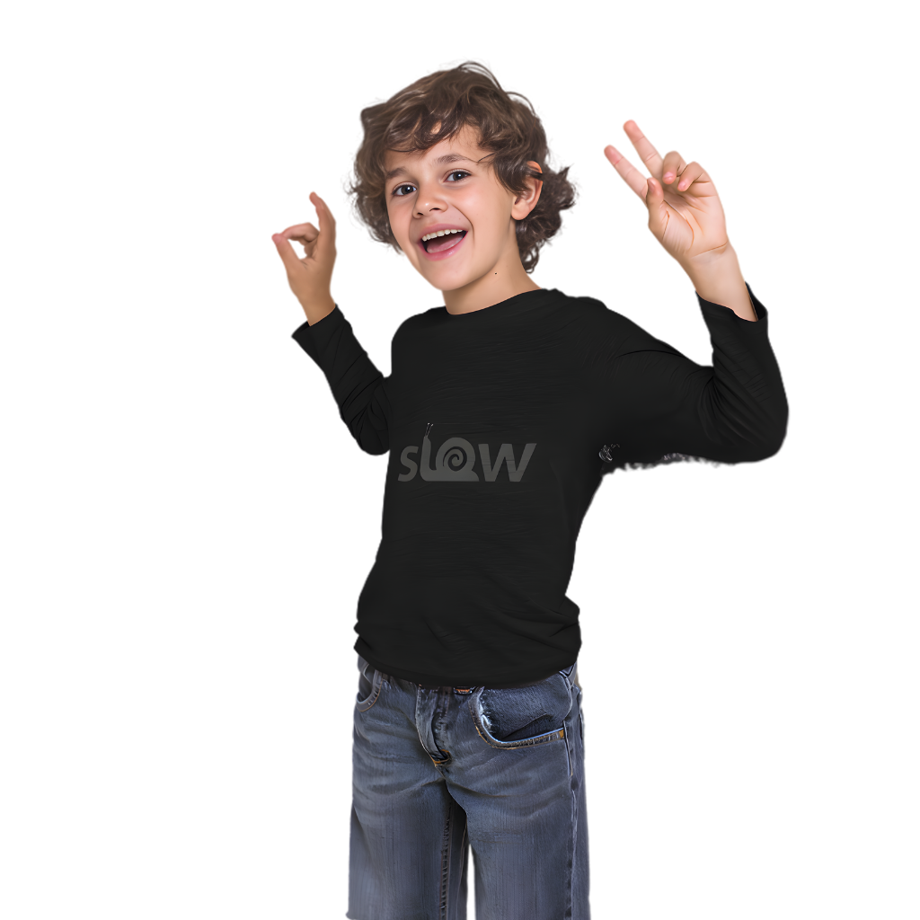SLOW Full Sleeve Printed T-Shirt for Kids
