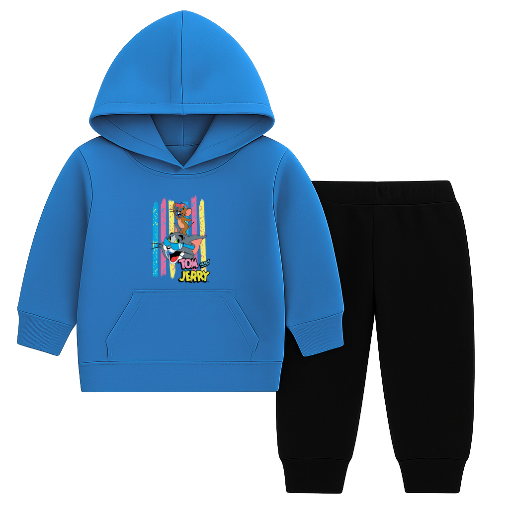 TOM & JERRY EDITION Printed Hooded Tracksuit for Kids