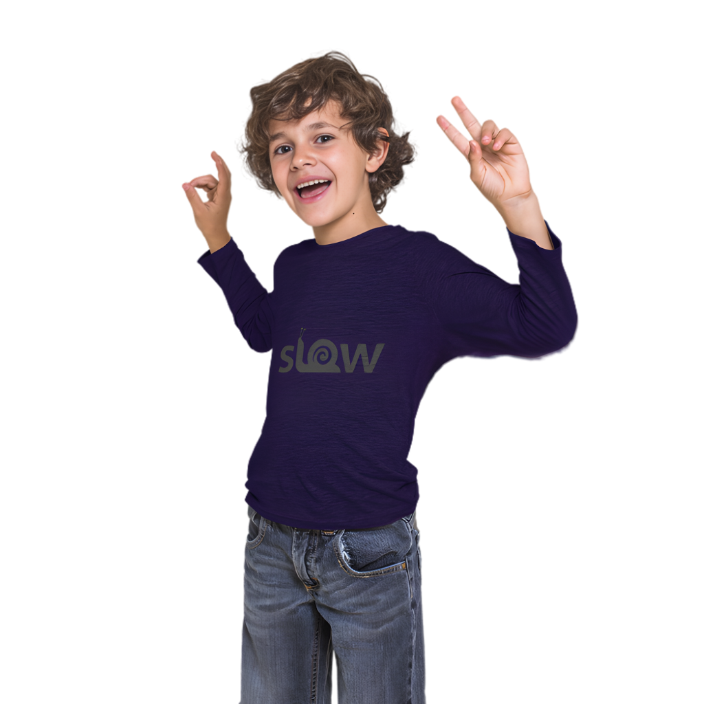 SLOW Full Sleeve Printed T-Shirt for Kids