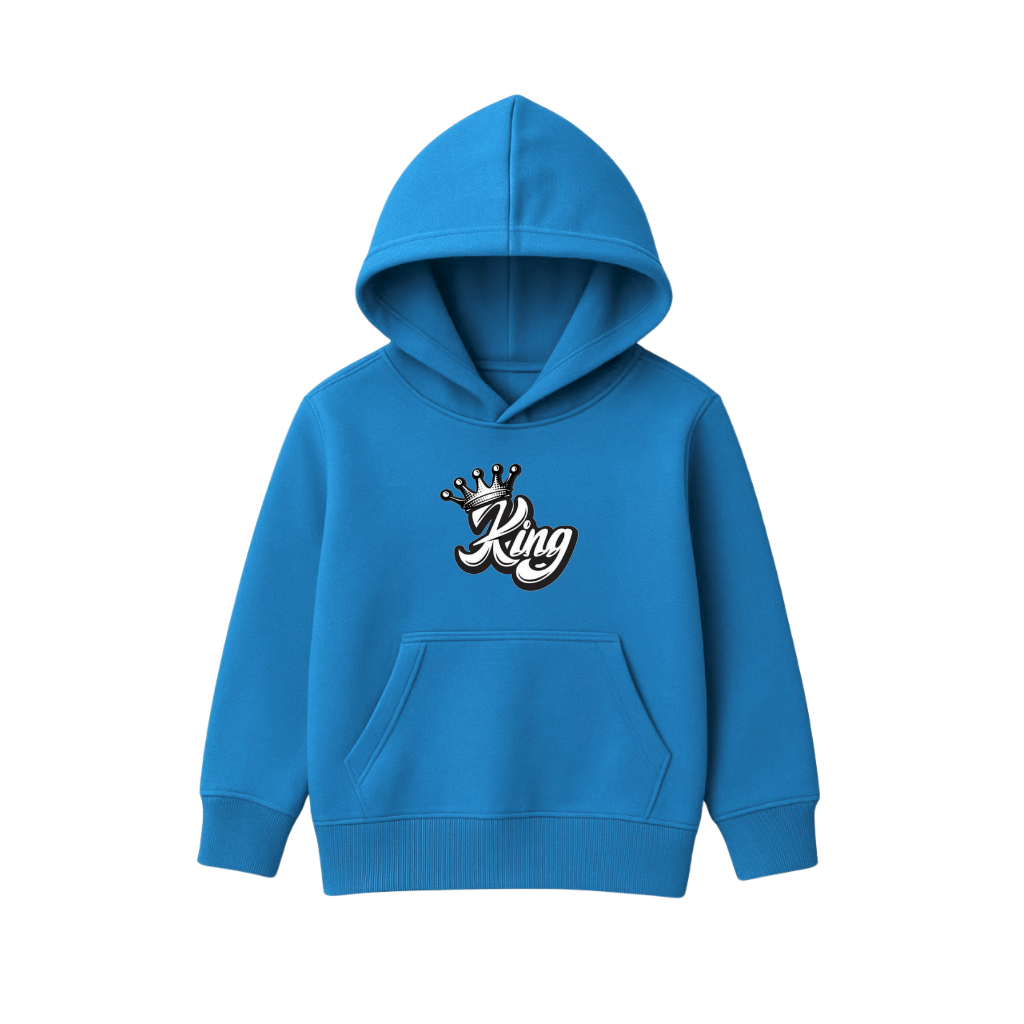 KING Logo Printed Hooded for Kids