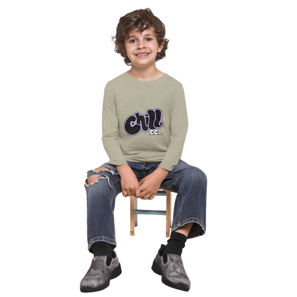 Chill Full Sleeve Printed T-Shirt for Kids