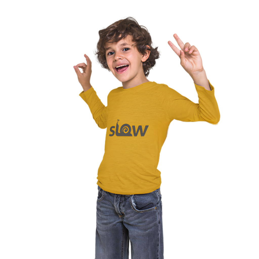 SLOW Full Sleeve Printed T-Shirt for Kids