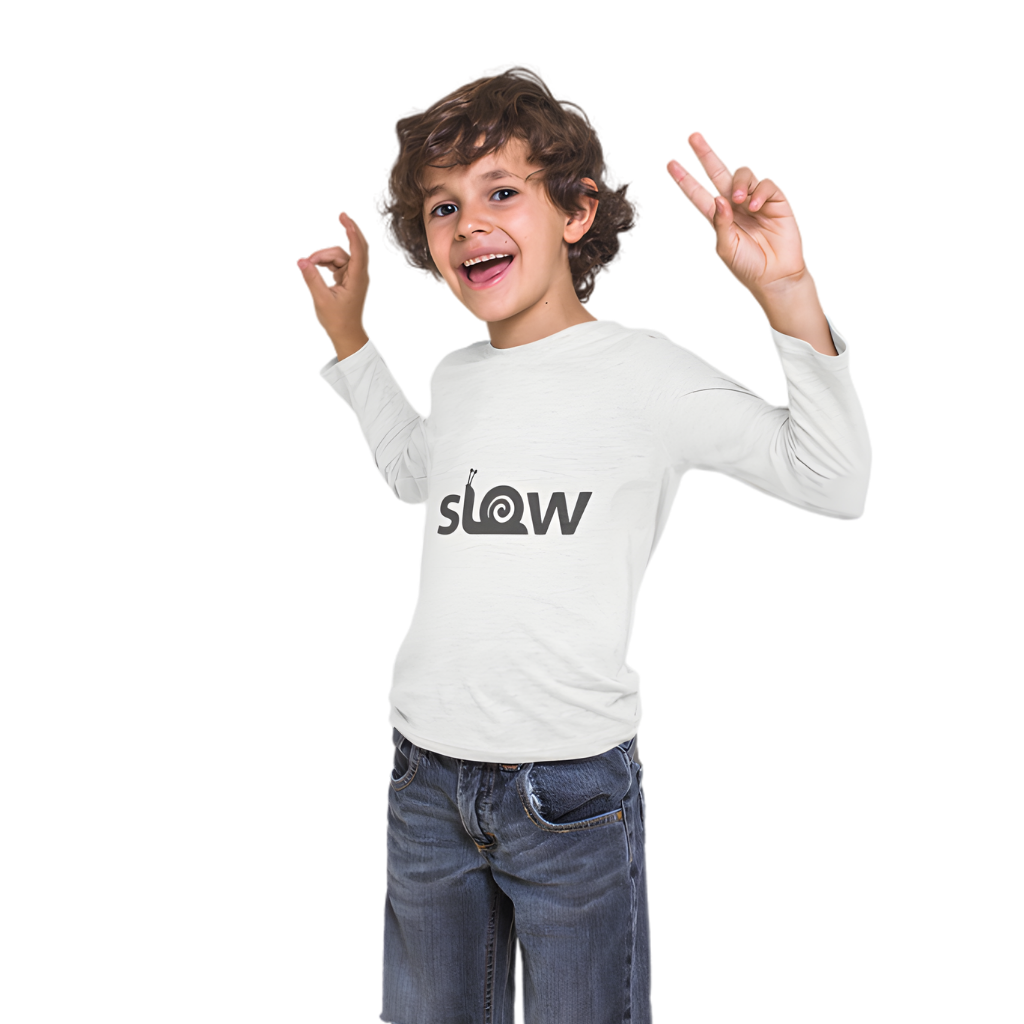 SLOW Full Sleeve Printed T-Shirt for Kids