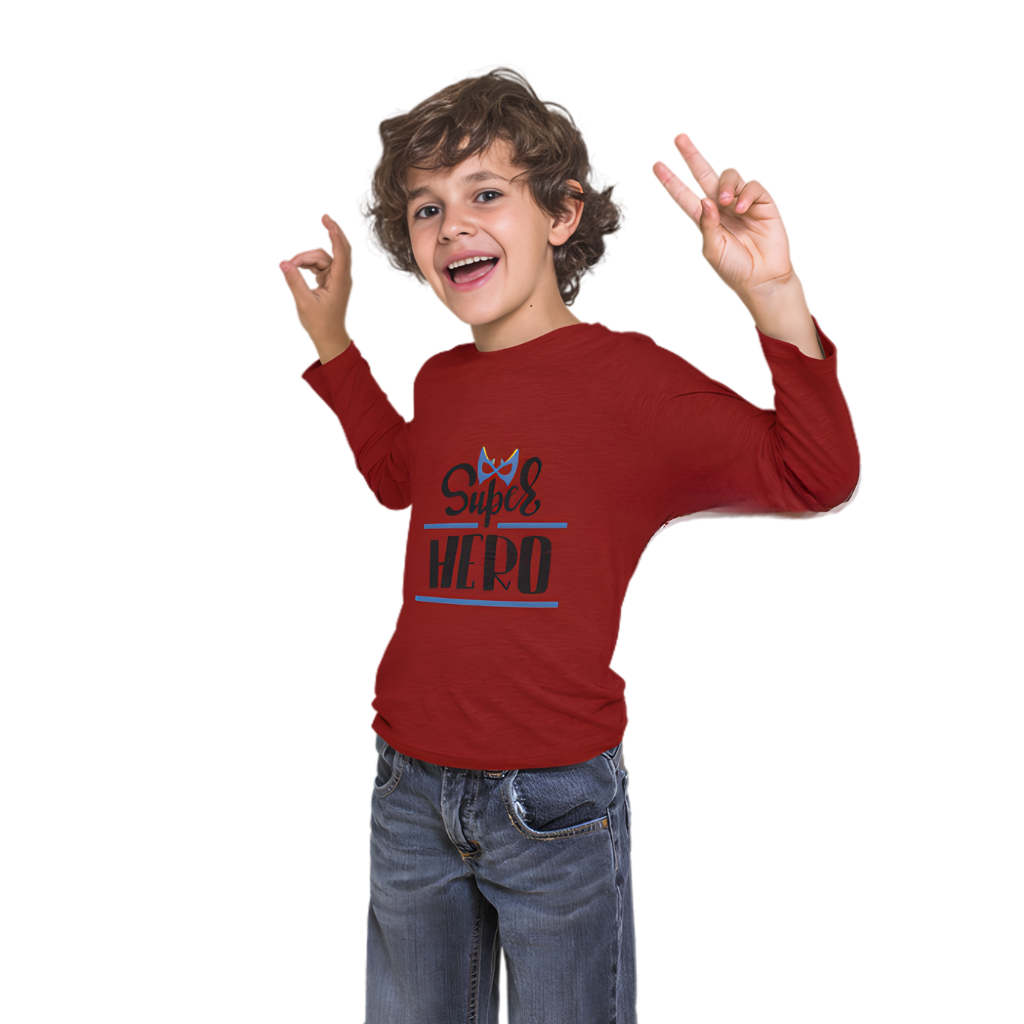 Super Hero Full Sleeve Printed T-Shirt for Kids