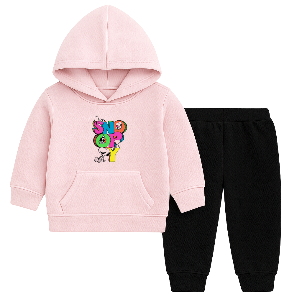 SNOOPY Printed Hooded Tracksuit for Kids