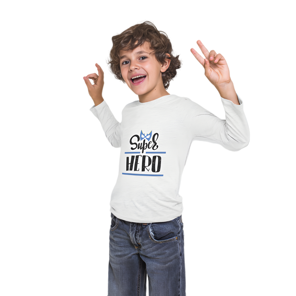 Super Hero Full Sleeve Printed T-Shirt for Kids