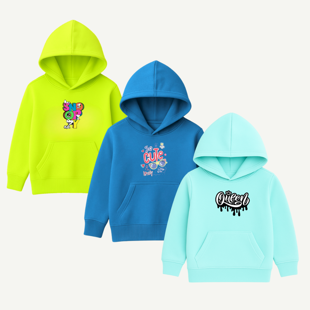 Printed Hoodies Bundle for KIDS Pack of 3