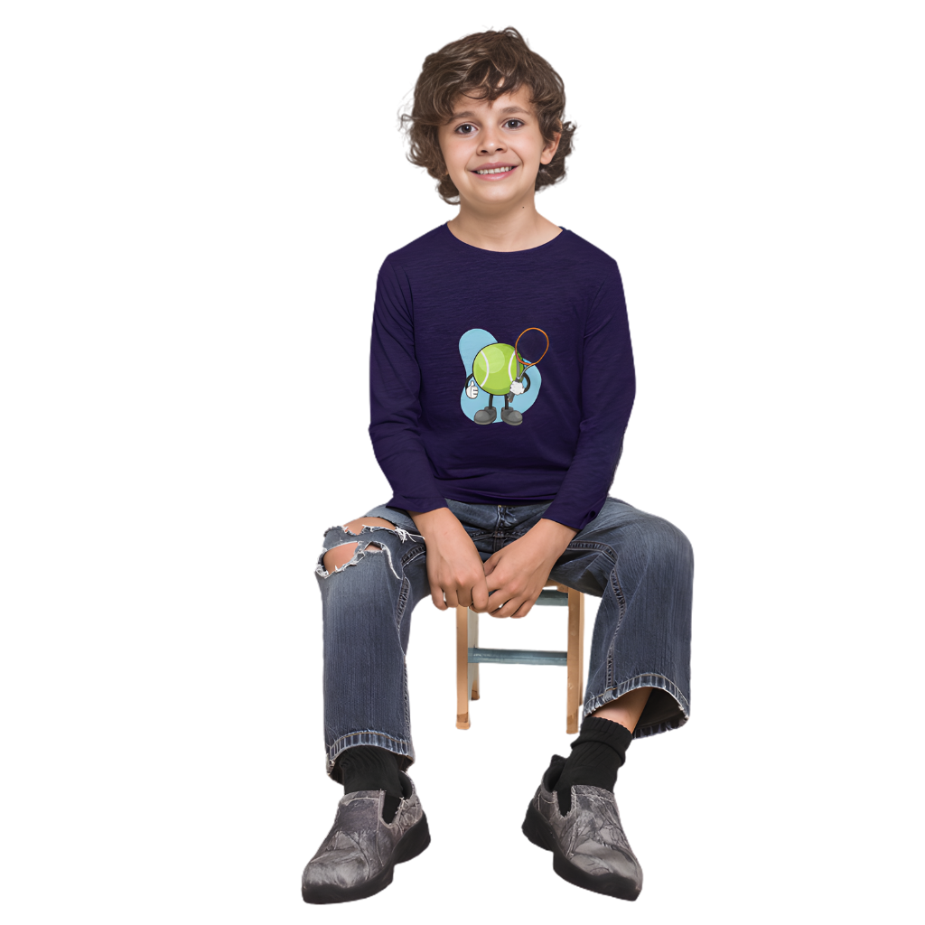 TENNIS BALL Full Sleeve Printed T-Shirt for Kids