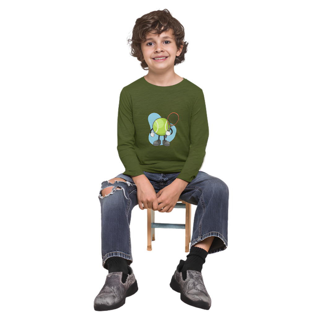 TENNIS BALL Full Sleeve Printed T-Shirt for Kids