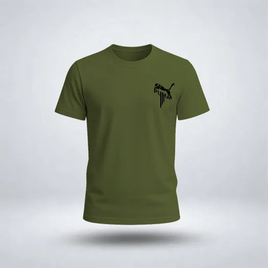 With The Leaping Cat Graphic Tee for Men's