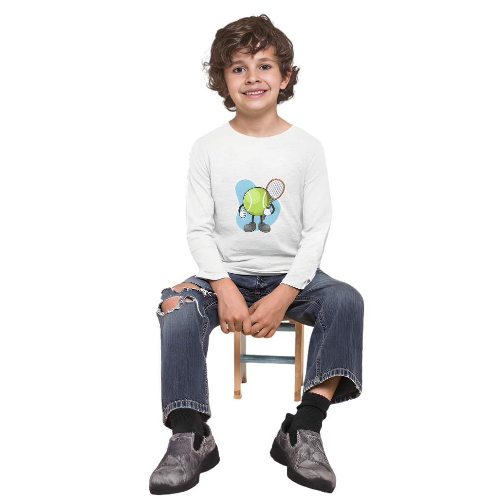 TENNIS BALL Full Sleeve Printed T-Shirt for Kids