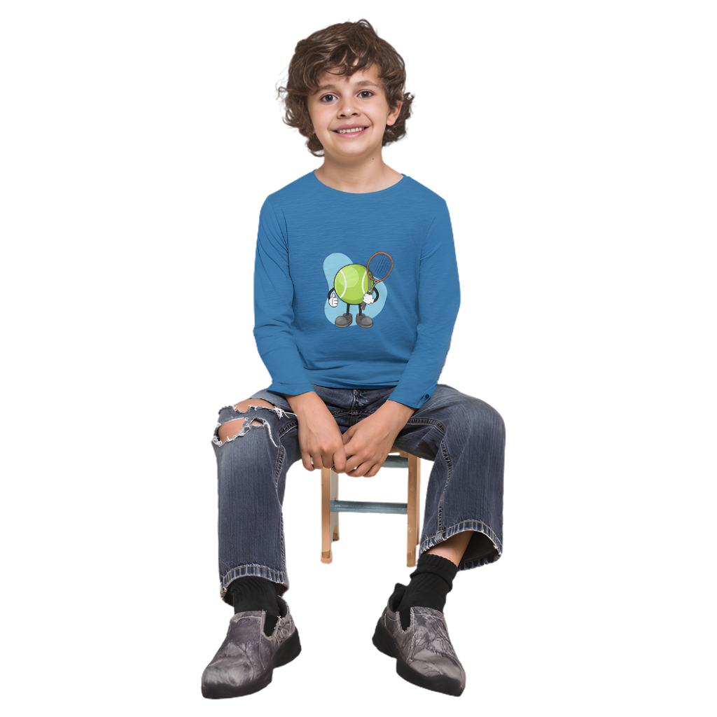TENNIS BALL Full Sleeve Printed T-Shirt for Kids