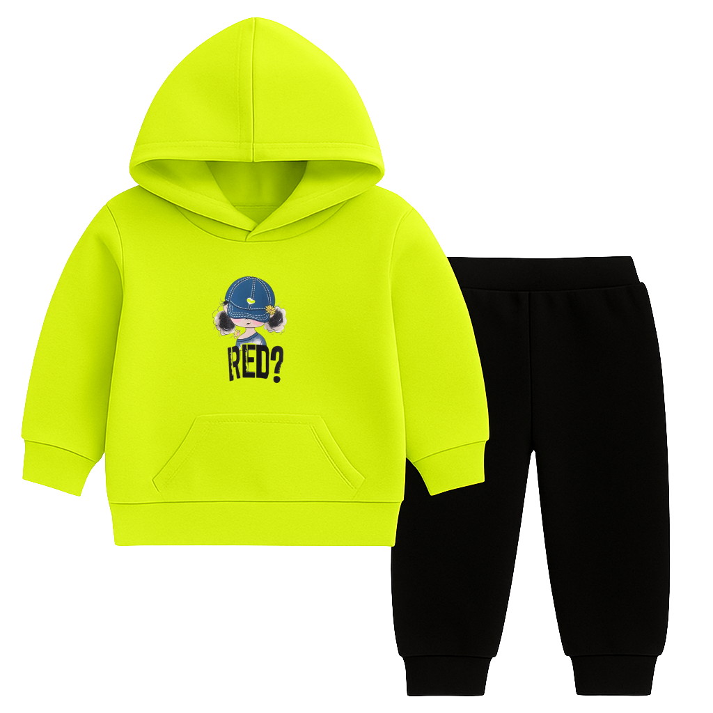 RED? Edition Printed Hooded Tracksuit for Kids