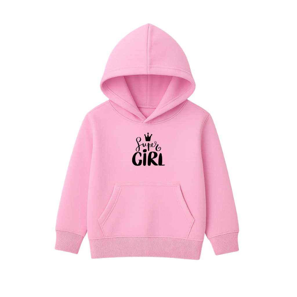 Super Girl Printed Hooded for Kids