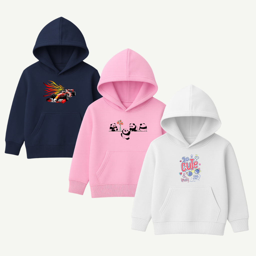 Printed Hoodies Bundle for KIDS Pack of 3
