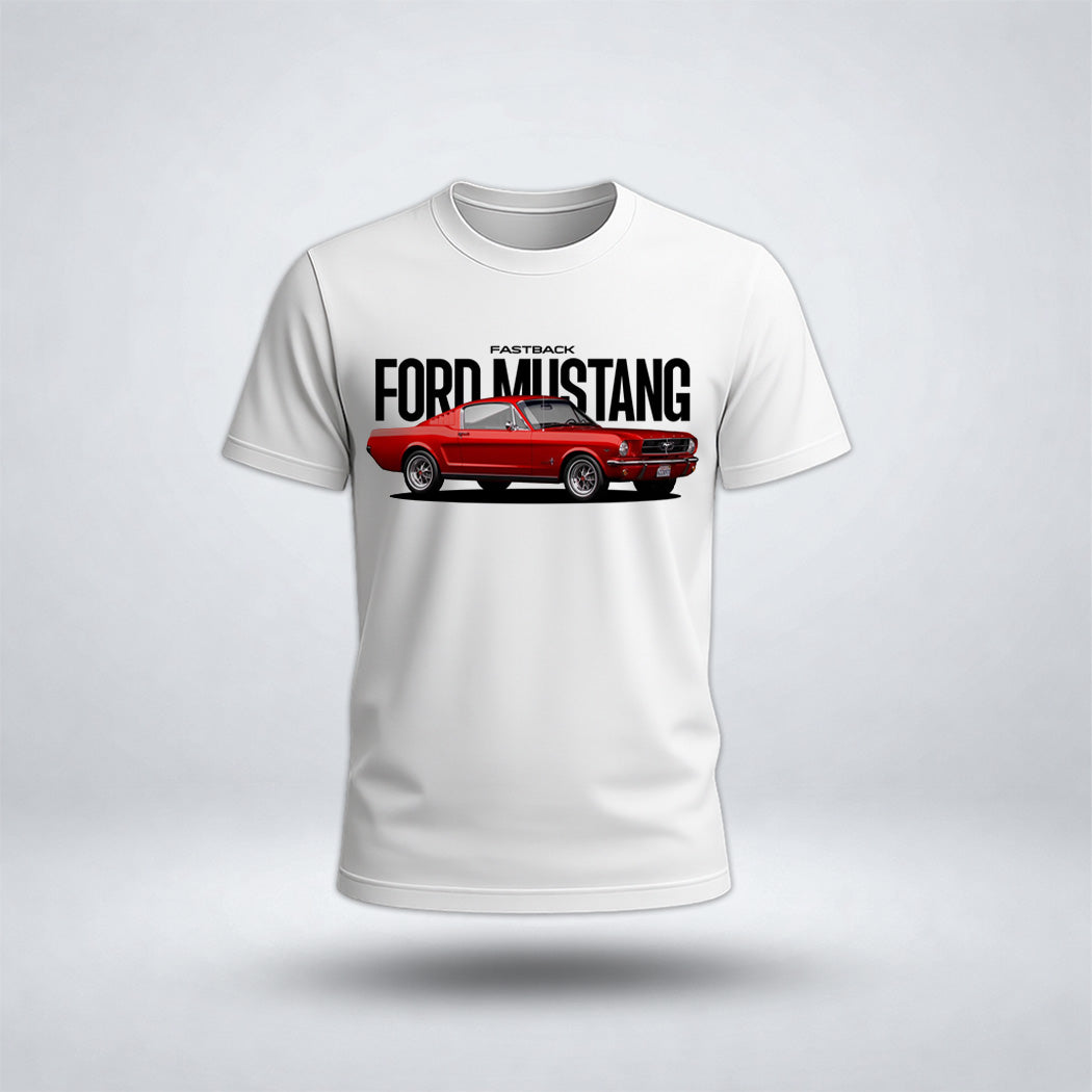 Boy's Drop Shoulder Ford-Mustang Car Tee