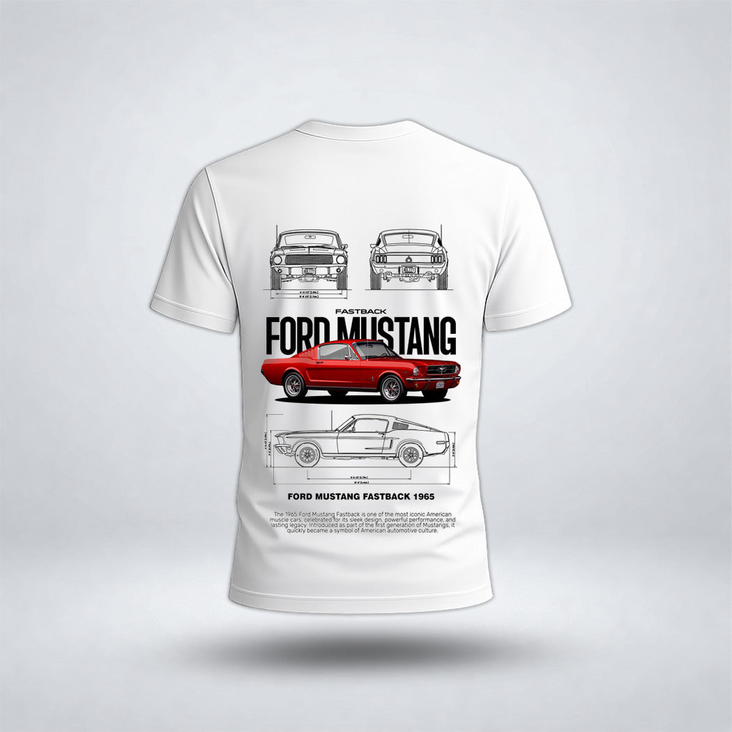 Boy's Drop Shoulder Ford-Mustang Car Tee