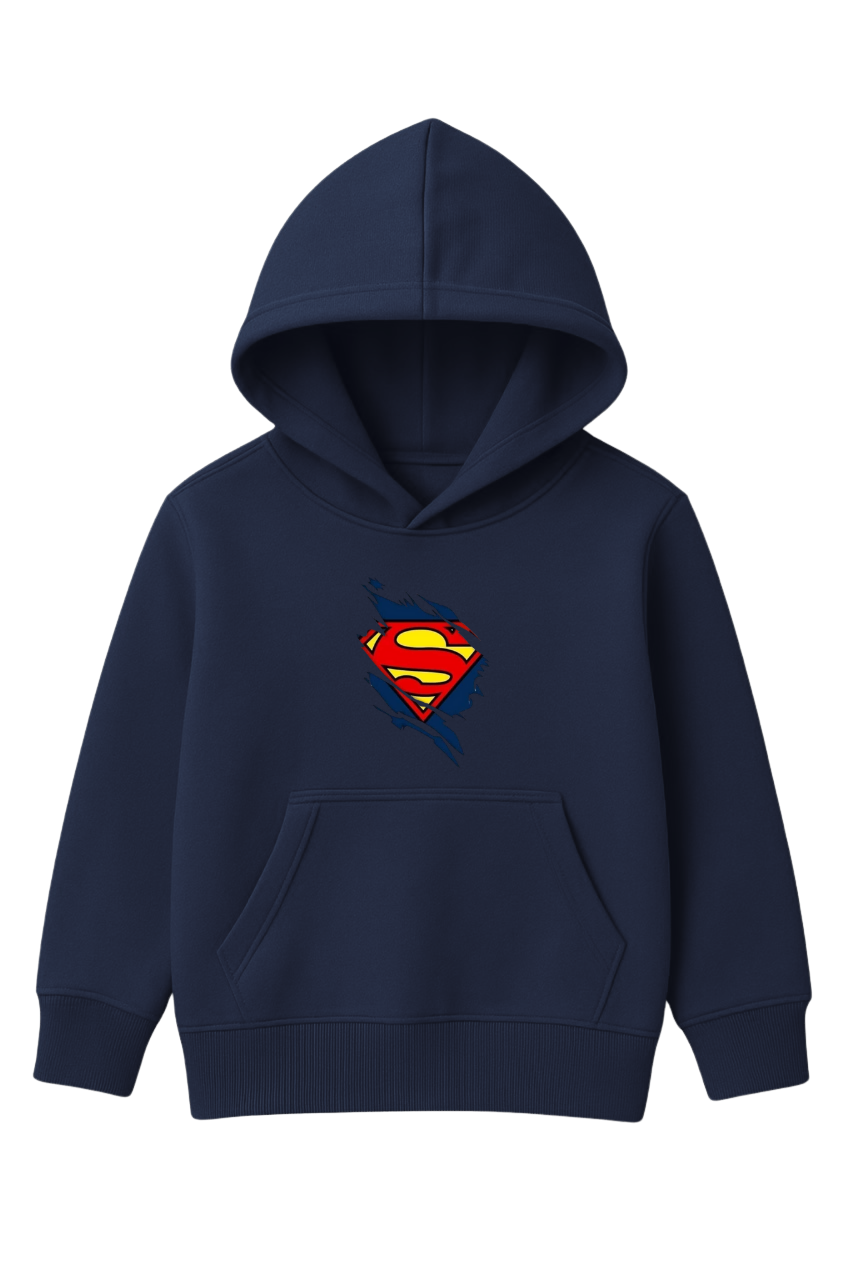 Superman Logo Printed Hooded for Kids