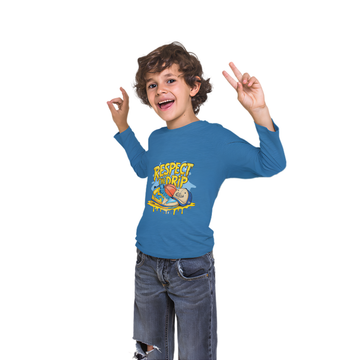 Respect The Drip Full Sleeve Printed T-Shirt for Kids