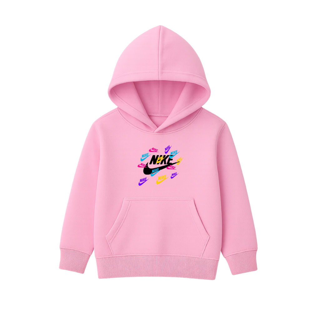 Multicolored Printed Hooded for Kids