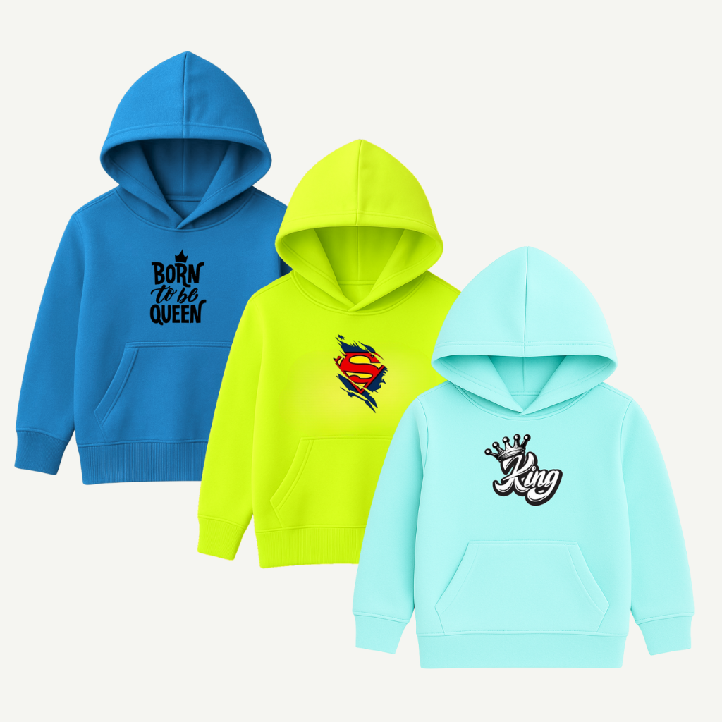 Printed Hoodies Bundle for KIDS Pack of 3