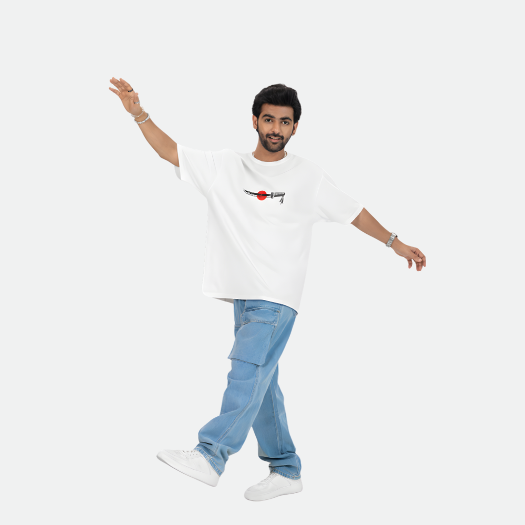 Men’s Ninja Sword Drop Shoulder Tee