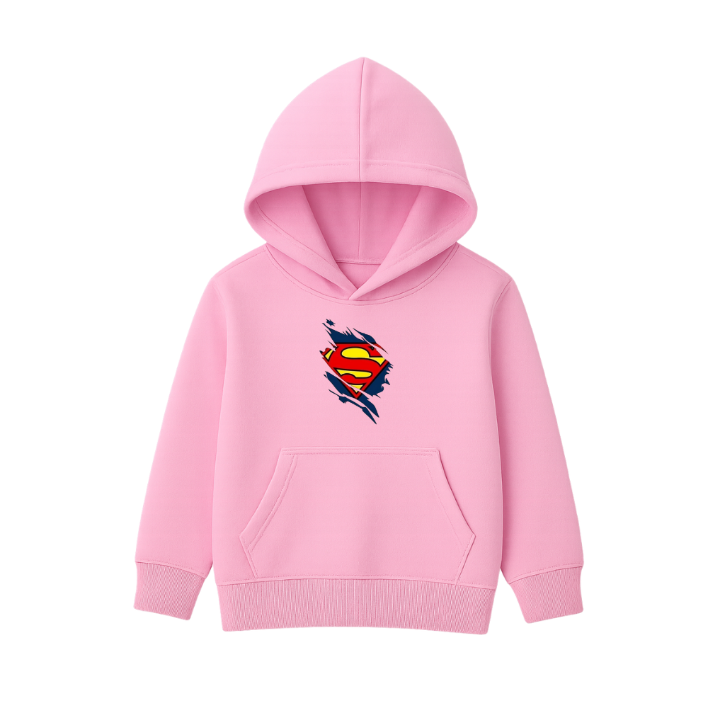 Superman Logo Printed Hooded for Kids