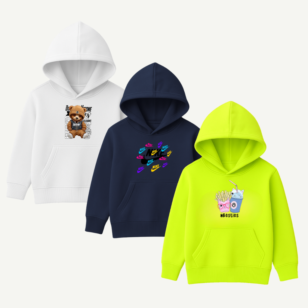 Printed Hoodies Bundle for KIDS Pack of 3