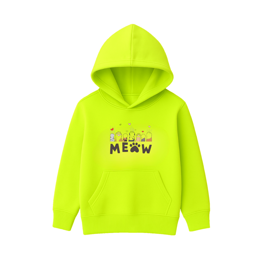 MEOW Paw Squad Printed Hooded for Kids