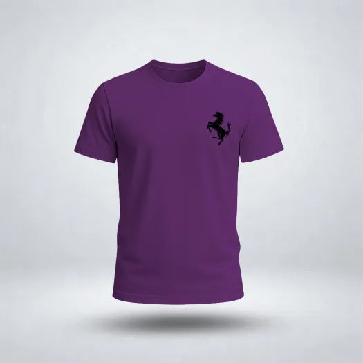 Black Prancing Horse Graphic Tee for Men's