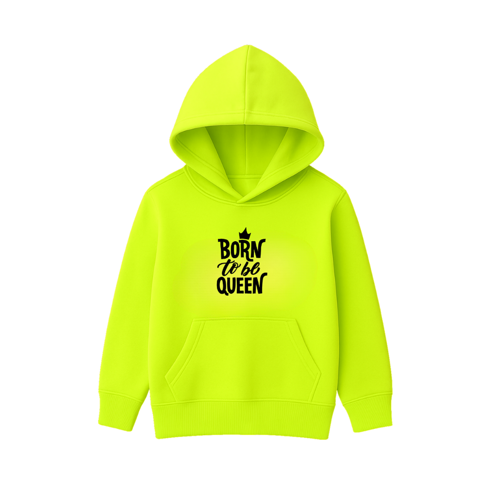 Born To Be Queen Printed Hooded for Kids