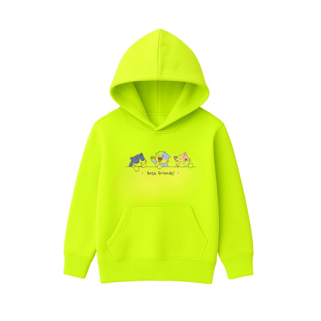 Best Friends Cats Printed Hooded for Kids
