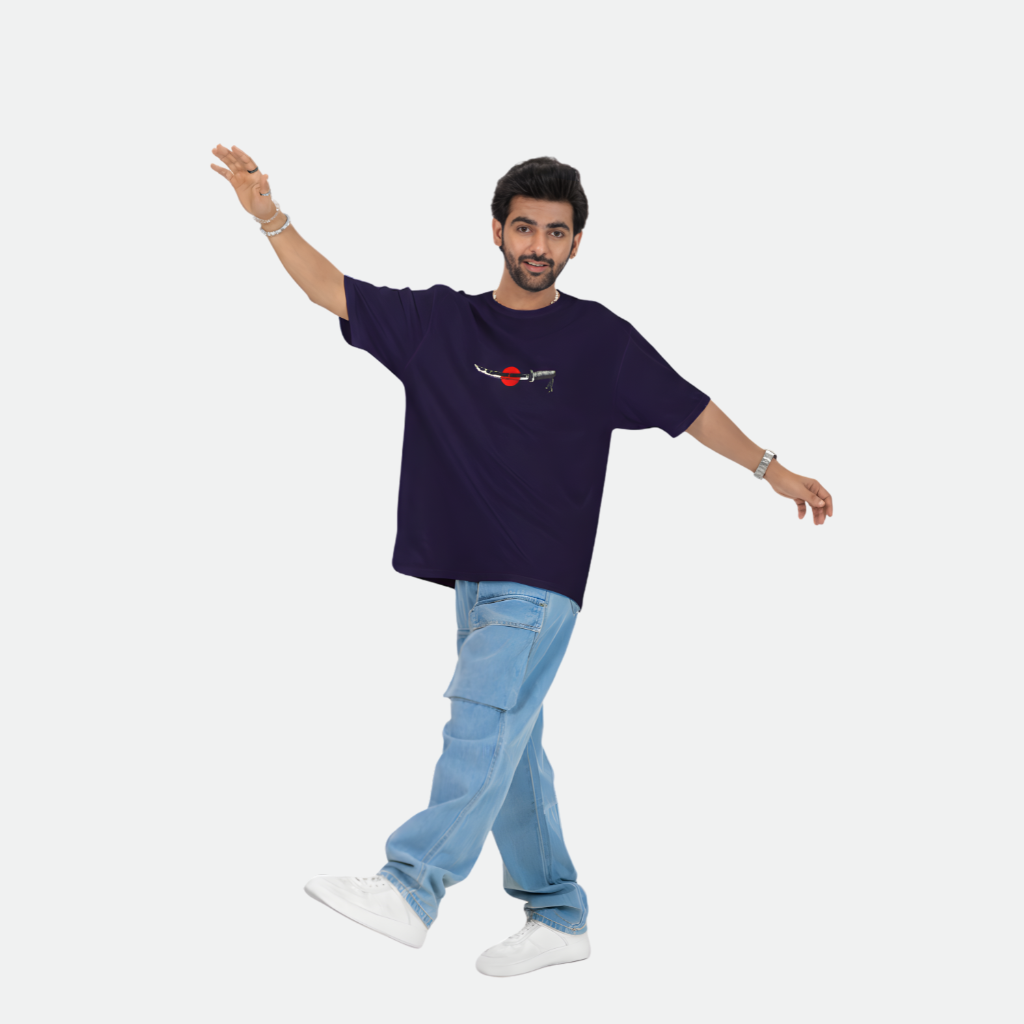 Men’s Ninja Sword Drop Shoulder Tee