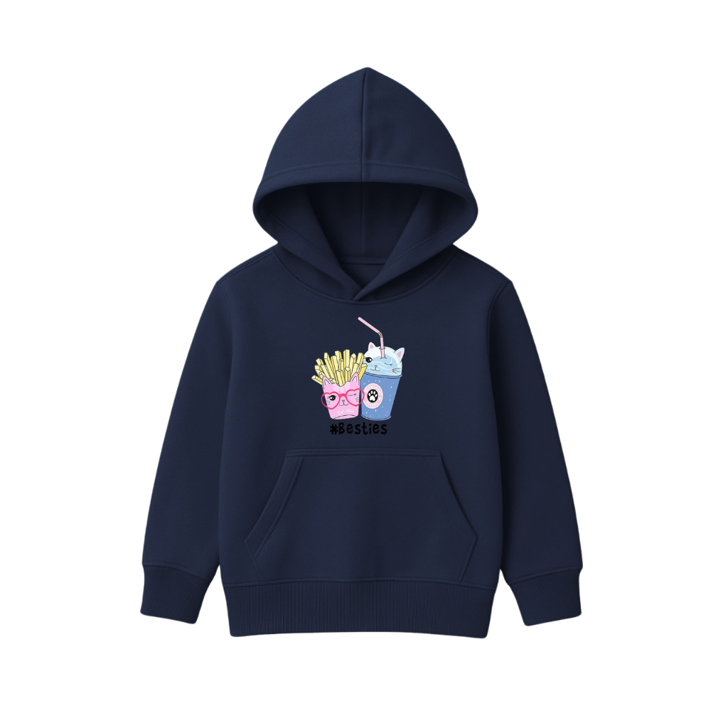 Fries & Shake Besties Printed Hooded for Kids