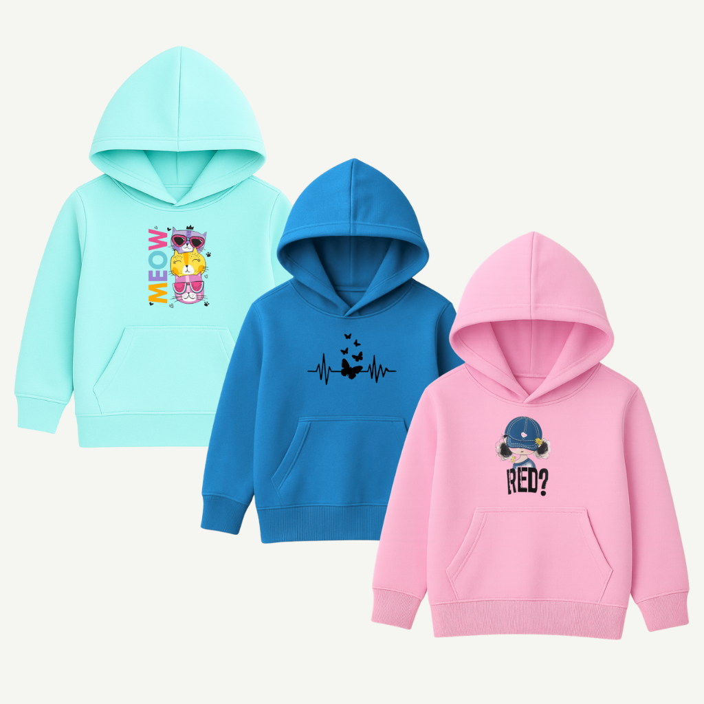 Printed Hoodies Bundle for KIDS Pack of 3