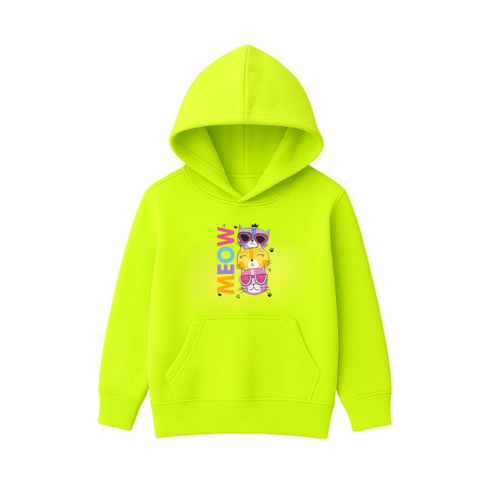 Meow Edition Printed Hooded for Kids
