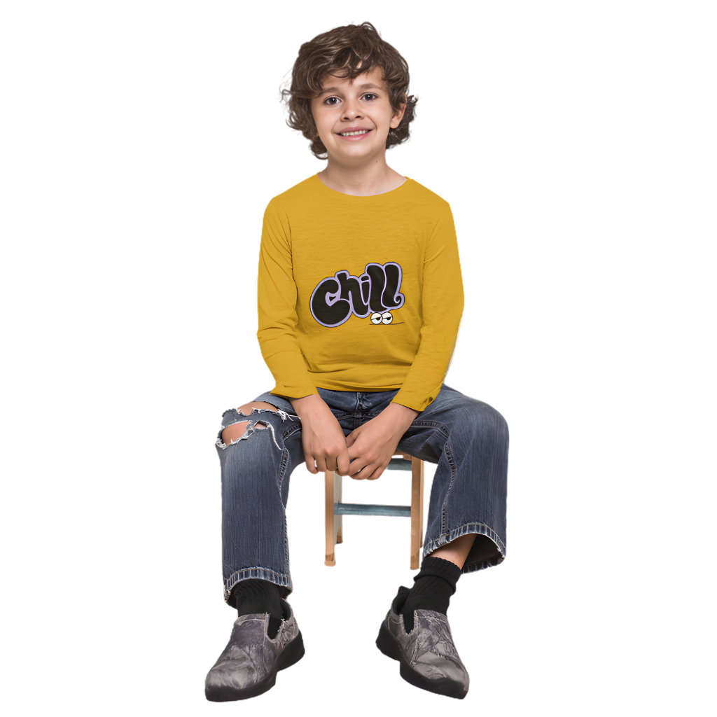 Chill Full Sleeve Printed T-Shirt for Kids