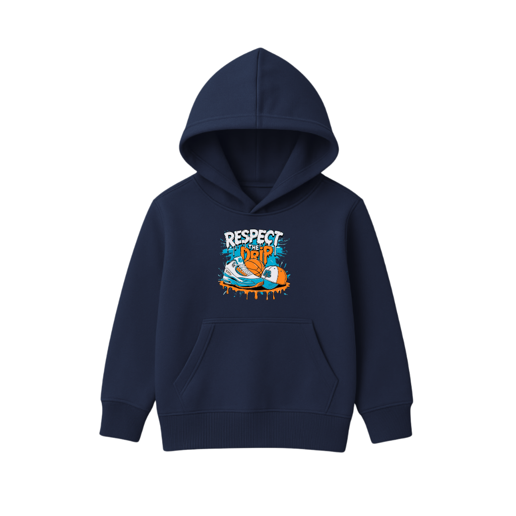 Respect The Drip Printed Hooded for Kids