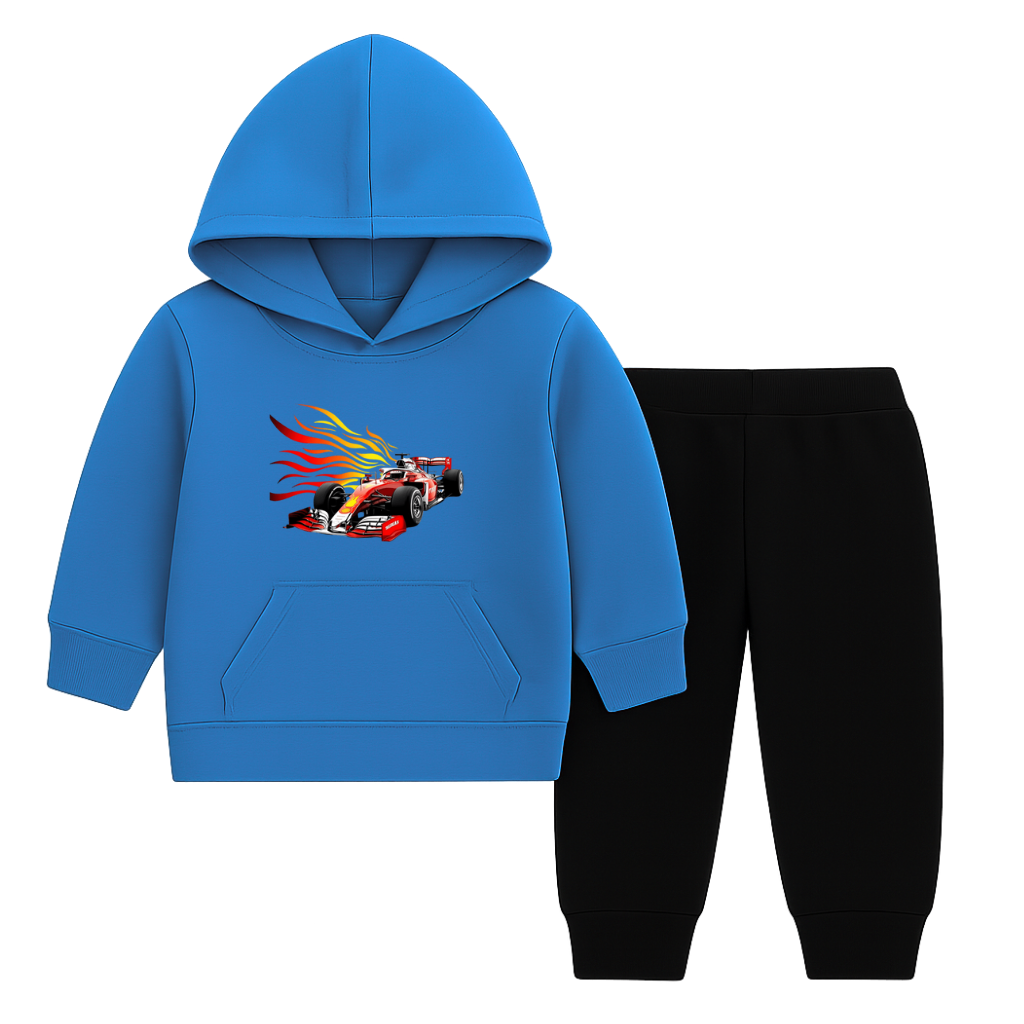 FERRARI Printed Hooded Tracksuit for Kids