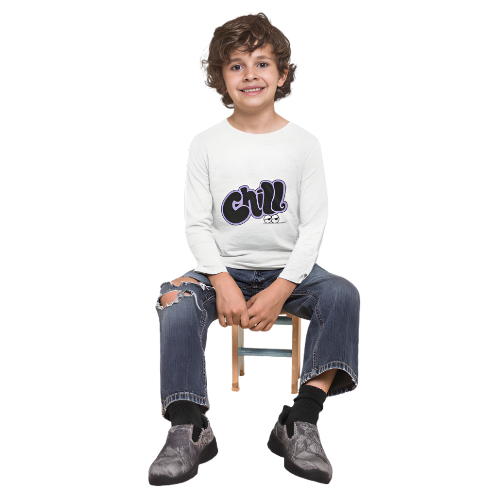 Chill Full Sleeve Printed T-Shirt for Kids