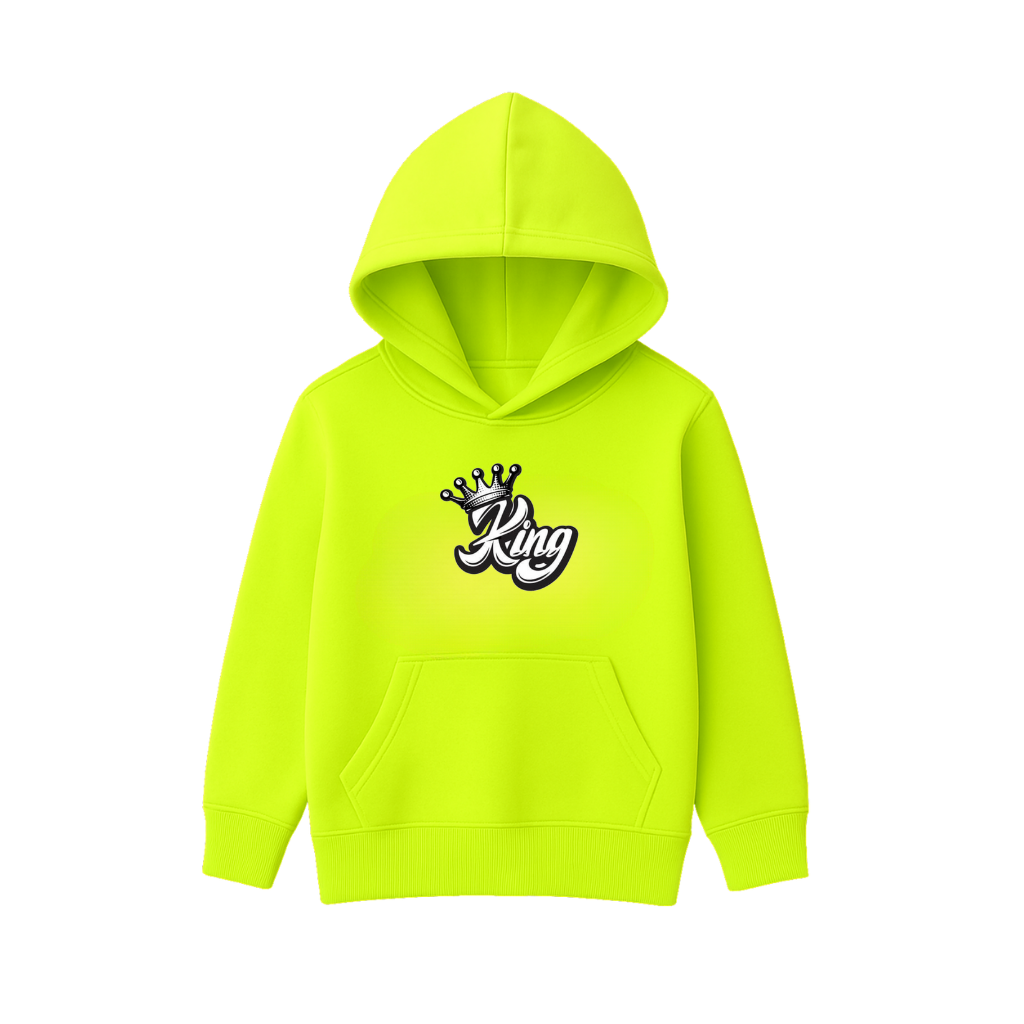 KING Logo Printed Hooded for Kids
