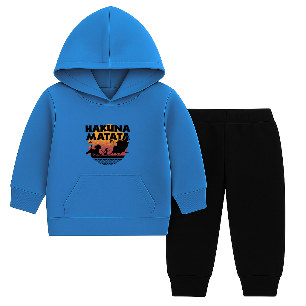 Printed Hooded Tracksuit for Kids (HAKUNA MATATA)