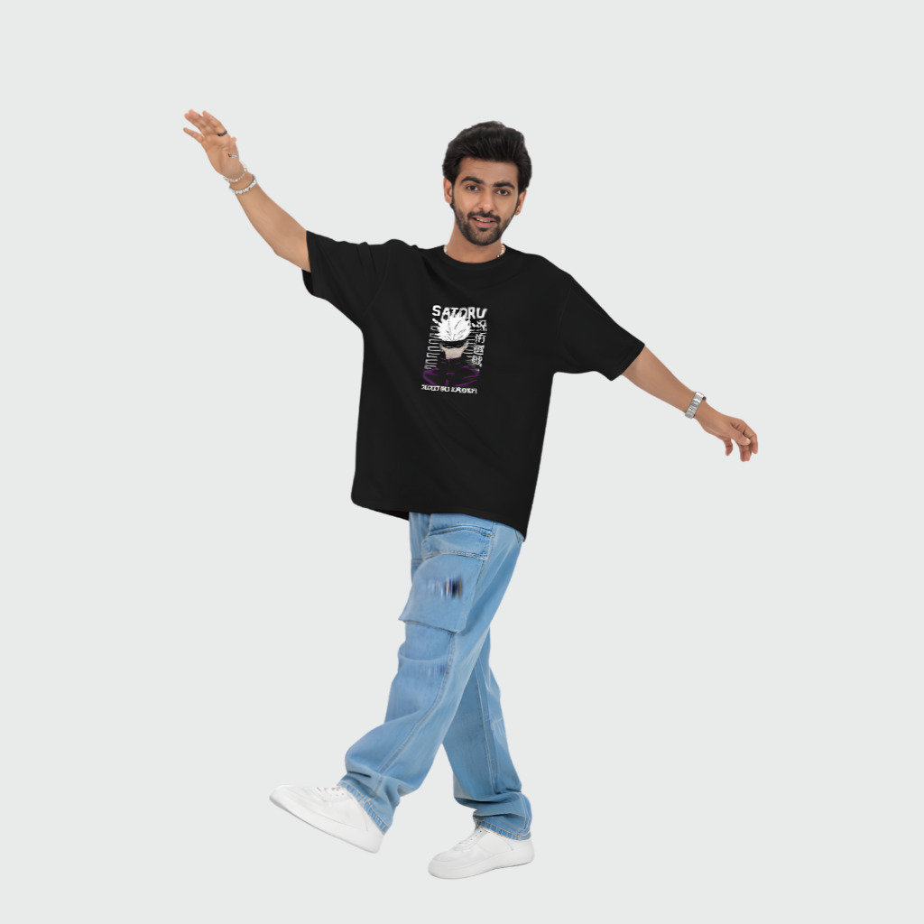Men’s Gojo Satoru Anime Drop Shoulder Tee