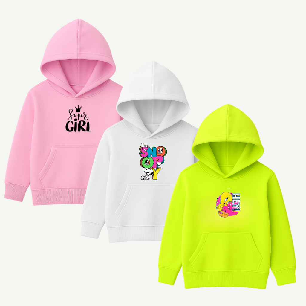 Printed Hoodies Bundle for KIDS Pack of 3
