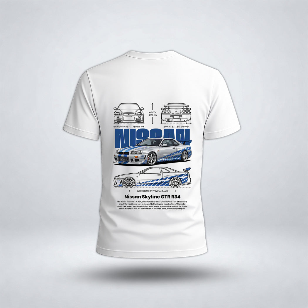 Men's Drop Shoulder Niss-an Car Tee