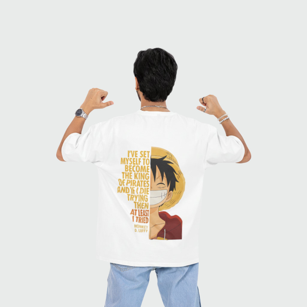 WHITE ONE-PIECE Drop Shoulder Tee for Boys