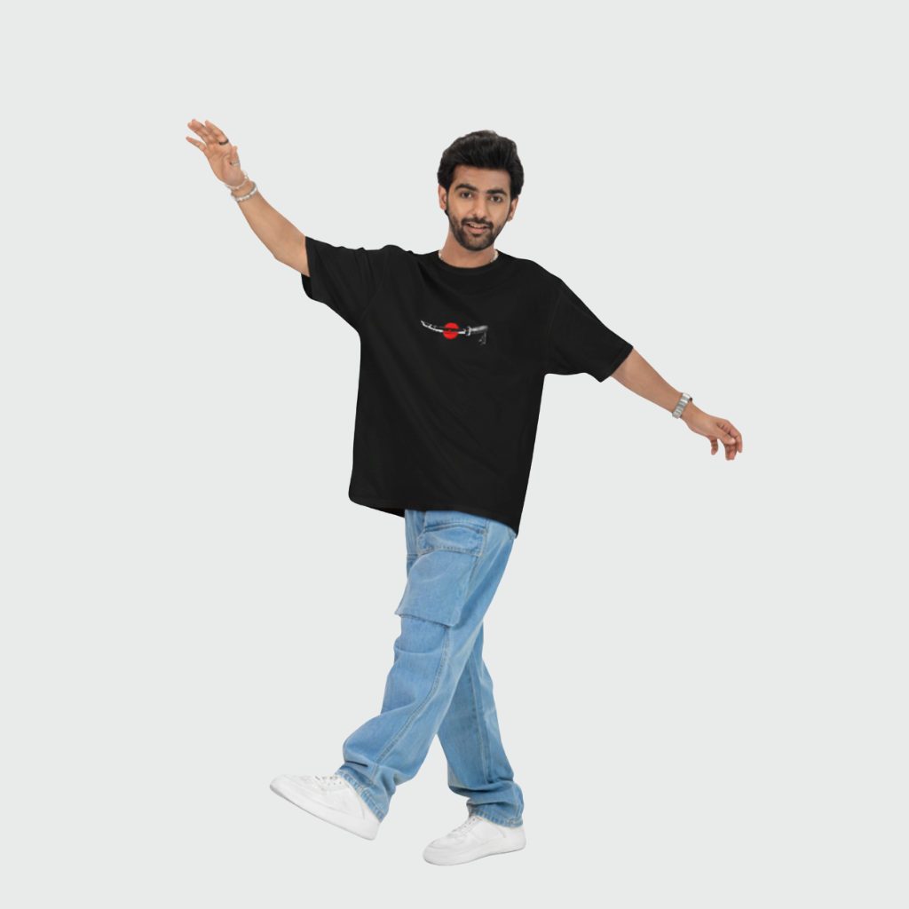 Men’s Ninja Sword Drop Shoulder Tee