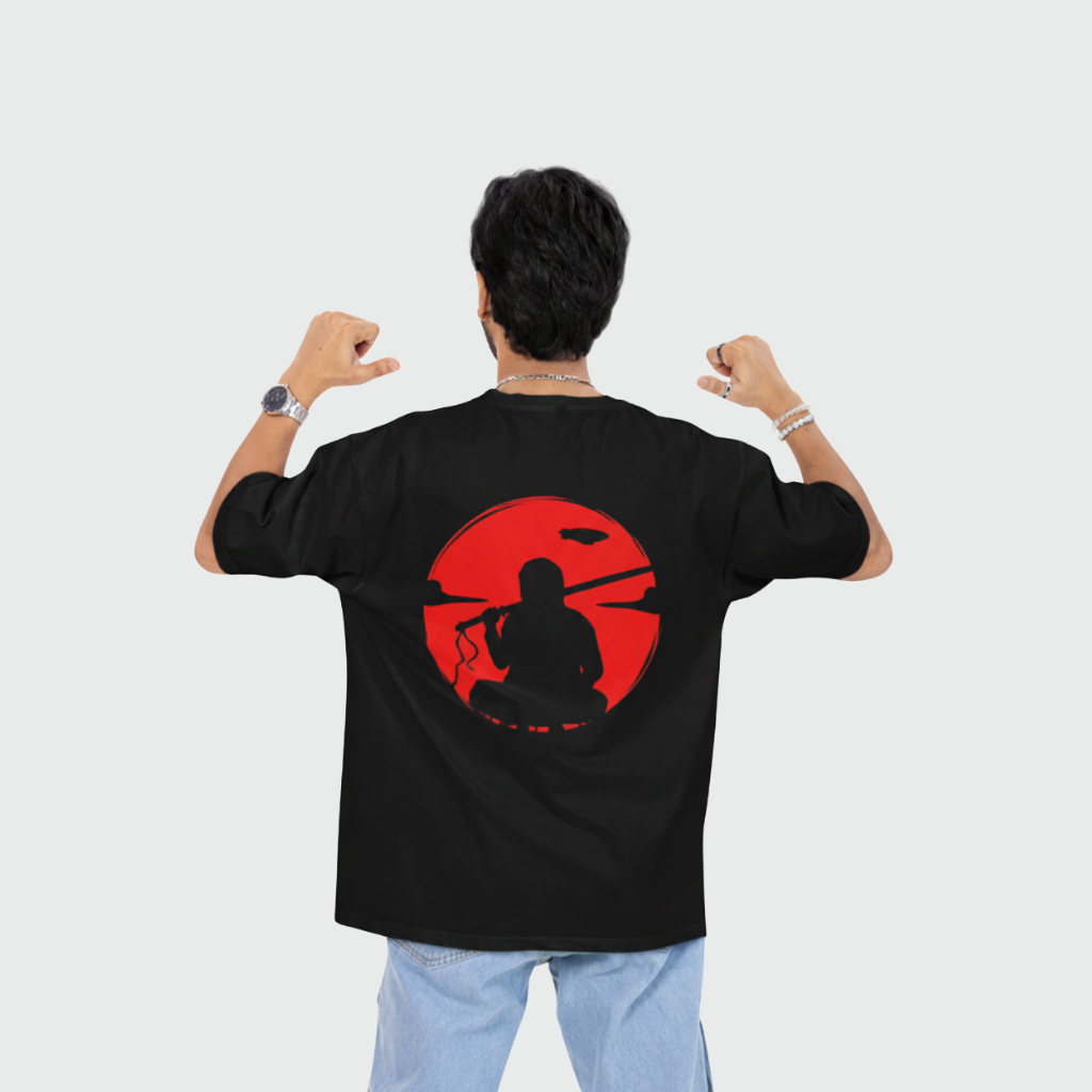 Men’s Ninja Sword Drop Shoulder Tee